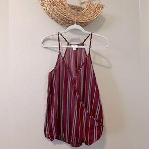 Day trip striped spaghetti strap